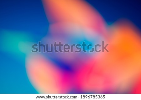 Blurred, out of focus photo, intense bokeh, vivid colors sci-fi atmosphere. Amazing wallpaper backdrop. Colorful light points. Royalty-Free Stock Photo #1896785365
