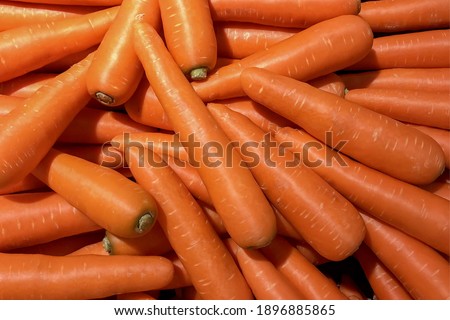 A photograph of an orange carrot full-frame and taken up close.  