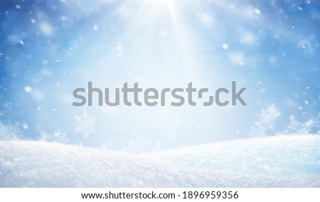 winter background with snowy hills. greeting winter card