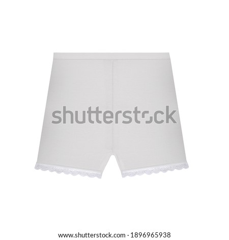 A women's flat underwear with lace edge