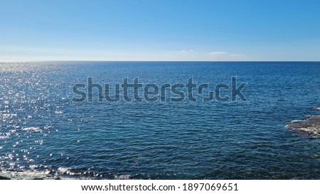 South Atlantic Ocean sea view from the south of Tenerife island.