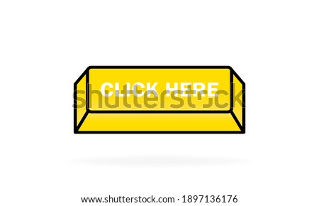 Click here button. Can be used for website. Vector EPS 10. Isolated on white background