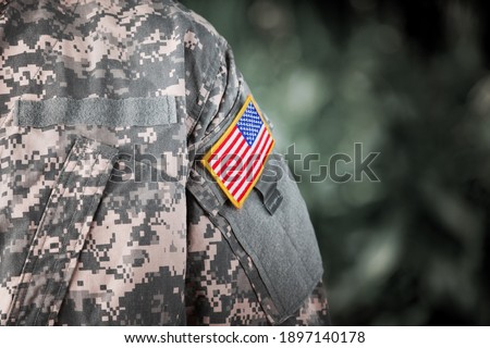 Veterans Day. Memorial day. US soldier. US Army. The United States Armed Forces. Royalty-Free Stock Photo #1897140178