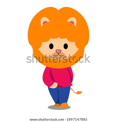 Daily fun activities. funny character Vector illustration