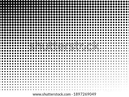 Dots Background. Distressed Fade Pattern. Black and White Backdrop. Points Vintage Overlay. Vector illustration