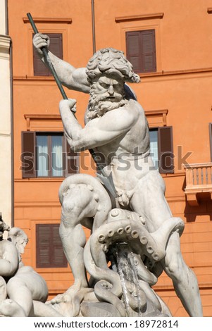Rome - detail from fountain - Piazza Navona