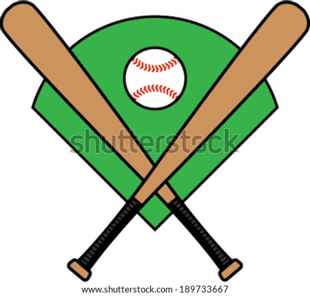 Baseball bats vector illustration