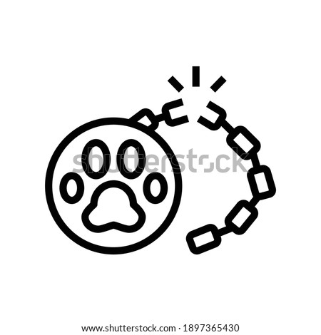 liberation of animal line icon vector. liberation of animal sign. isolated contour symbol black illustration