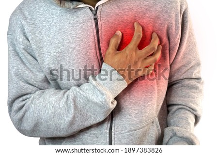 The picture shows signs of pain in the heart and the hand holding the heart.