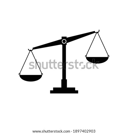 Scale balance icon vector graphics Royalty-Free Stock Photo #1897402903
