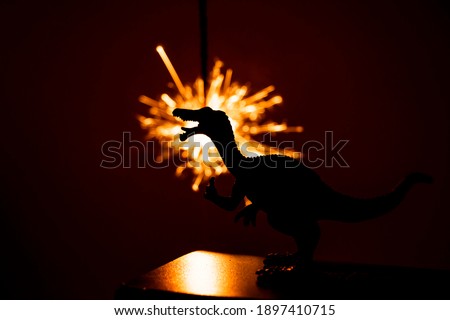 Dinosaur Fury! It's fire the mouth that fireworks. dinosaur angry, fire out of the mouth.