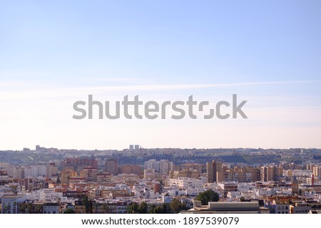Cityscape of Spain with a bright light