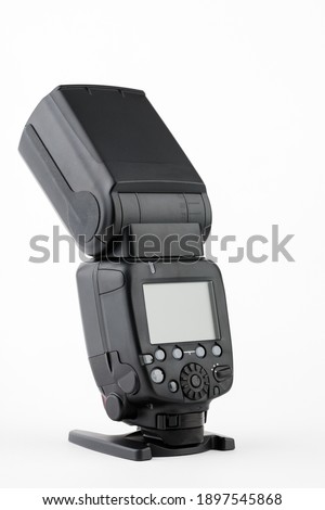 flash or portable flash on a white isolated background.