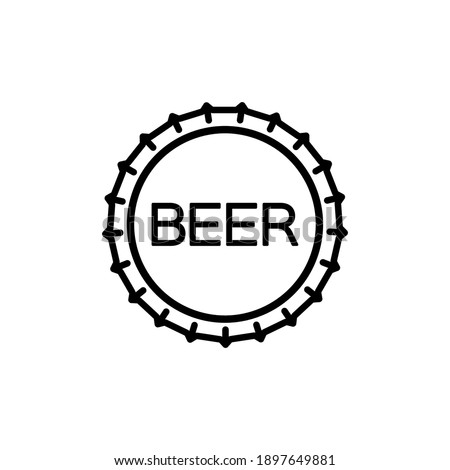 Vector icon with beer cap image