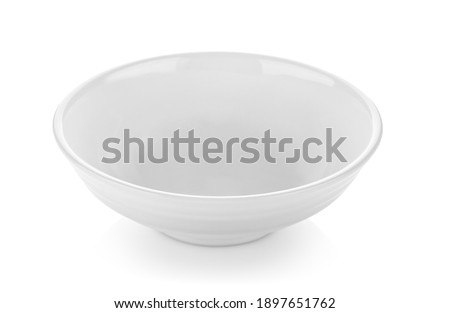 white bowl isolated on white background Royalty-Free Stock Photo #1897651762