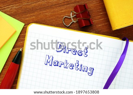 Direct Marketing inscription on the page.
