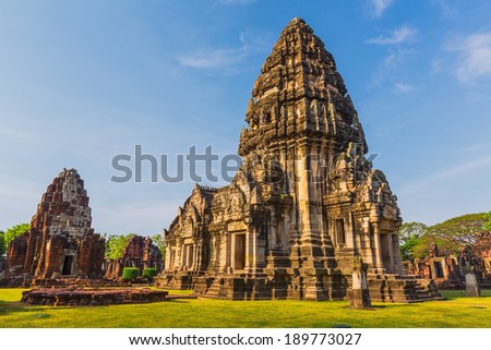 Prasat Hin Phi mai, Historical Park Phimai Khmer Sanctuary,one of important religious sanctuary,korat,thailand  Royalty-Free Stock Photo #189773027
