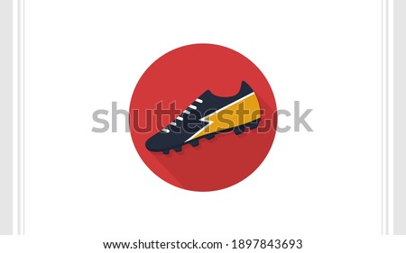 Soccer Shoes flat icon vector template, Soccer icon concepts, Creative design