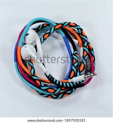 headphone cable, telephone cable, headphone cable of colored ropes