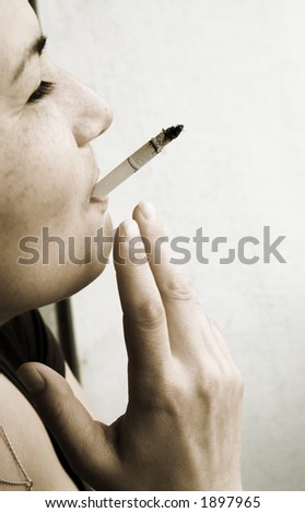 Smoking women. Stylish photo.