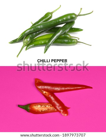 Creative layout made of red chilli peppers. High resolution photo. Full depth of field.