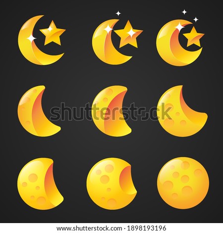moon collection logo vectpr illustration