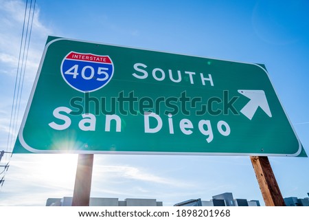 405 South San Diego Sign in Irvine California