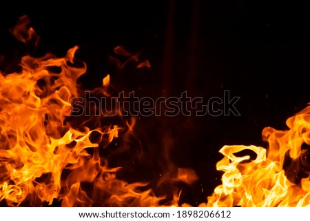 Background image of the flame burning red