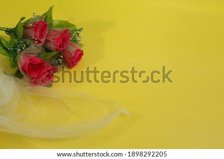 Yellow background for multi-purposes with copy space. Creative Valentine's day background. 