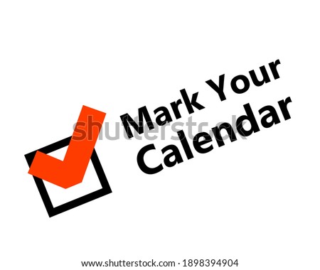 Mark Your Calendar design. Clipart image.