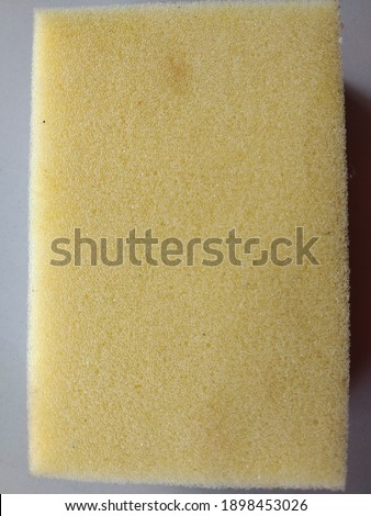 
Yellow foam box on white background