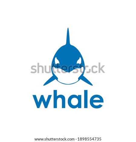 Blue Whale for outdoor aquatic marine logo design