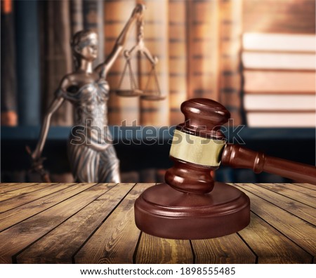Legal law concept image with wooden gavel