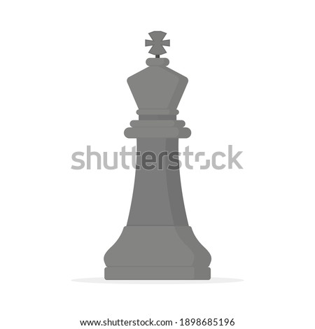 Flat design chess king vector graphics