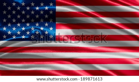 American Flag fabric with waves
