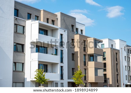 New residential building seen in Berlin, Germany Royalty-Free Stock Photo #1898924899