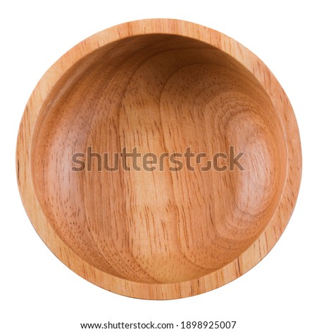 Empty wooden Cup  isolated on white background with clipping path. Royalty-Free Stock Photo #1898925007