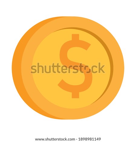 coin money dollar isolated icon vector illustration design