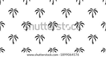 palm tree seamless pattern coconut tree vector island tropical summer ocean beach scarf isolated tile background repeat wallpaper cartoon white illustration design