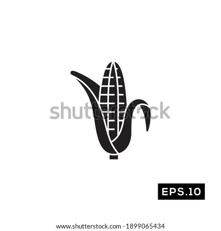 Corn Symbol Vector. Corn Silhouette Vector Royalty-Free Stock Photo #1899065434