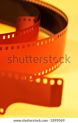 Film negative on yellow