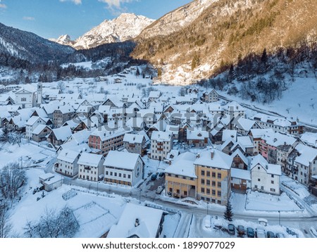 The village of watches in Carnia. Snow and magic