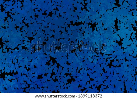 Dark BLUE vector background with abstract shapes. Decorative design in abstract style with random forms. Simple design for your web site.