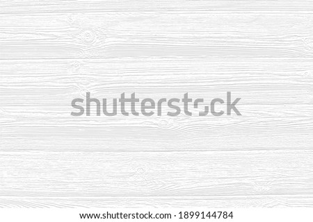Vector white wood panel texture for backgrounds or design. Rustic grayscale wooden  wallpaper. White washed wood. Table top view. EPS10 Royalty-Free Stock Photo #1899144784