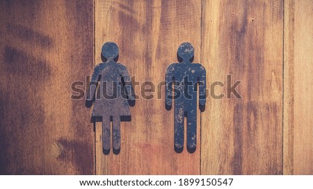 Male And Female Restroom Sign 