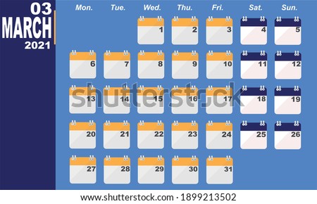 2021, calendar background icon on white background. calendar template editable vector, illustration