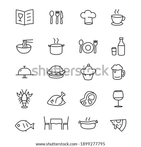 simple icon food on white background, vector Royalty-Free Stock Photo #1899277795