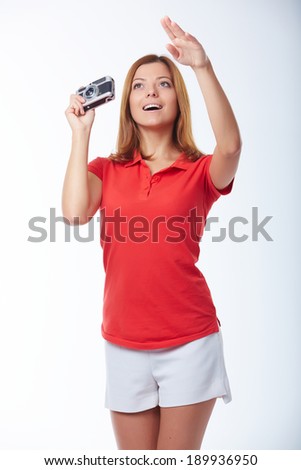 woman with camera