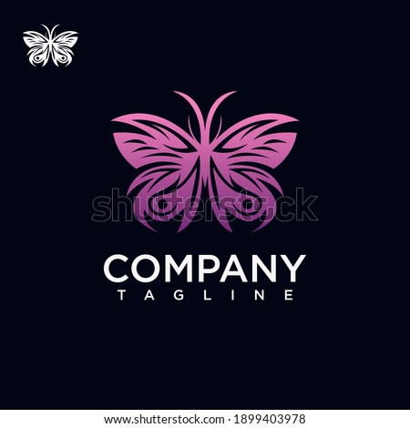 Abstract butterfly, creative design vector