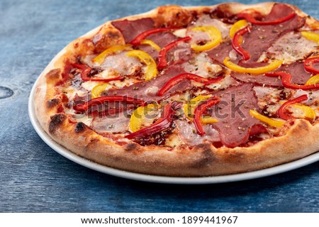 italian pizza on the white plate